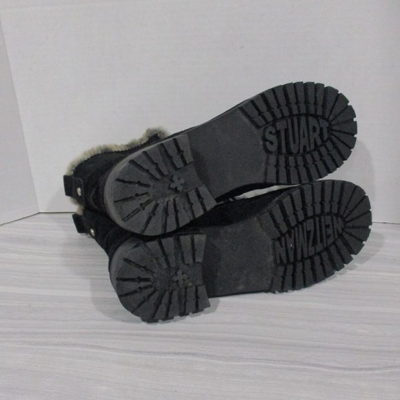STUART WEITZMAN LUGE BLACK SUEDE, FUR LINED BOOTS! SIZE 4.5 - Picture 9 of 12